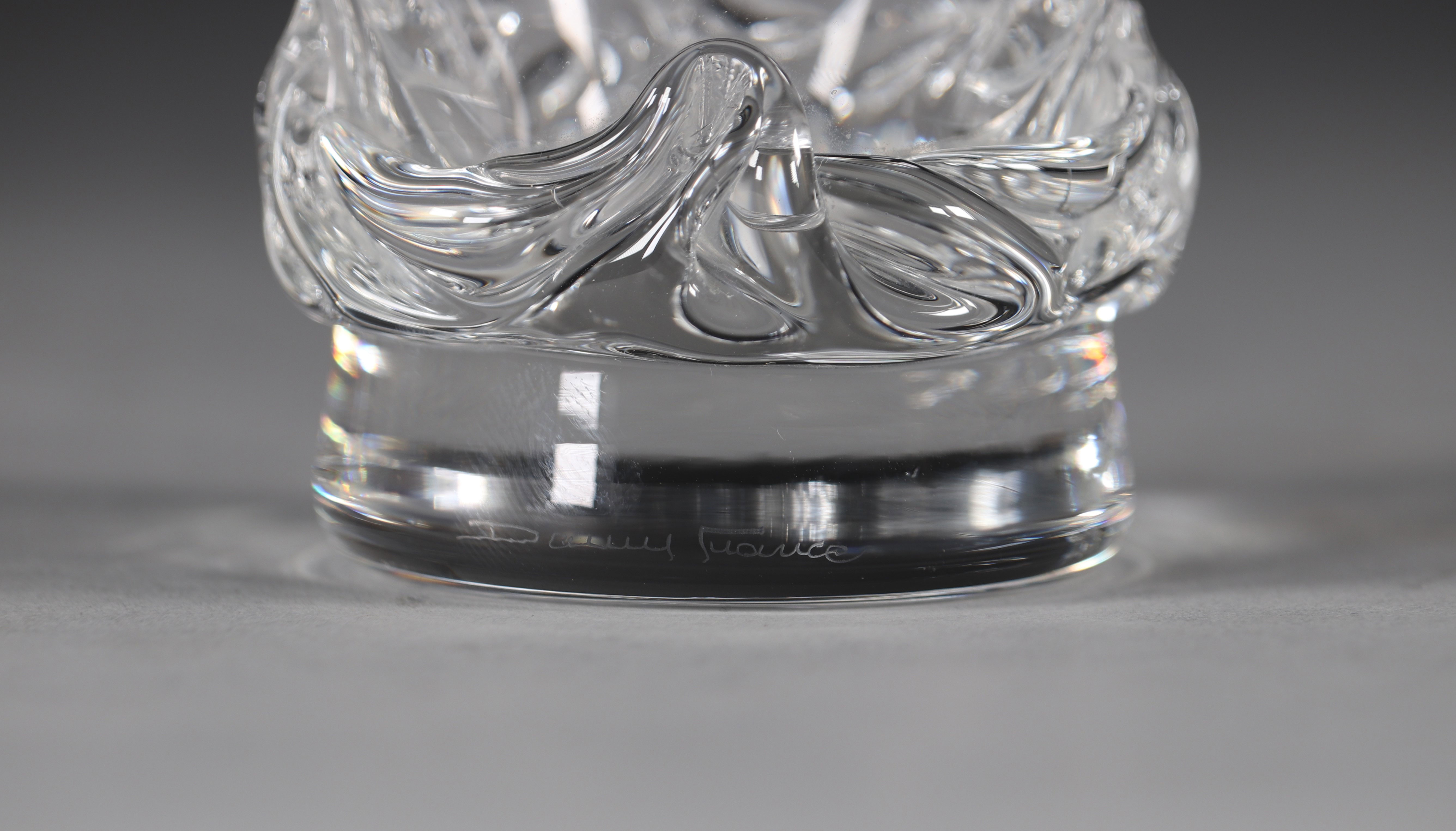 Daum Nancy Glass service (59pc) Sorcy model, the base with molded decoration of wavelets, - Image 2 of 2