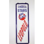 Three Stars Leopold enamel sign