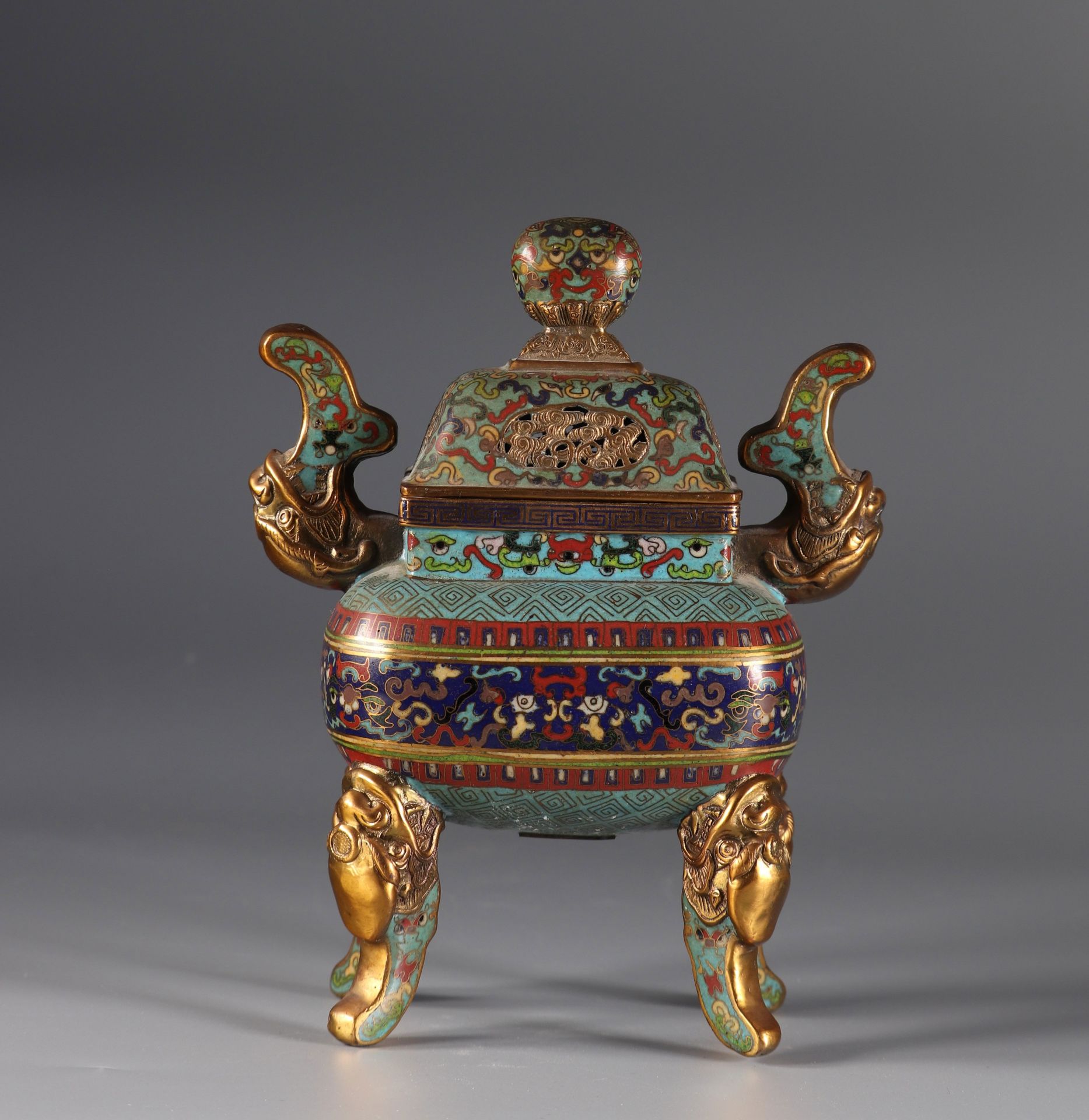 China cloisonne perfume burner - Bild 3 aus 5