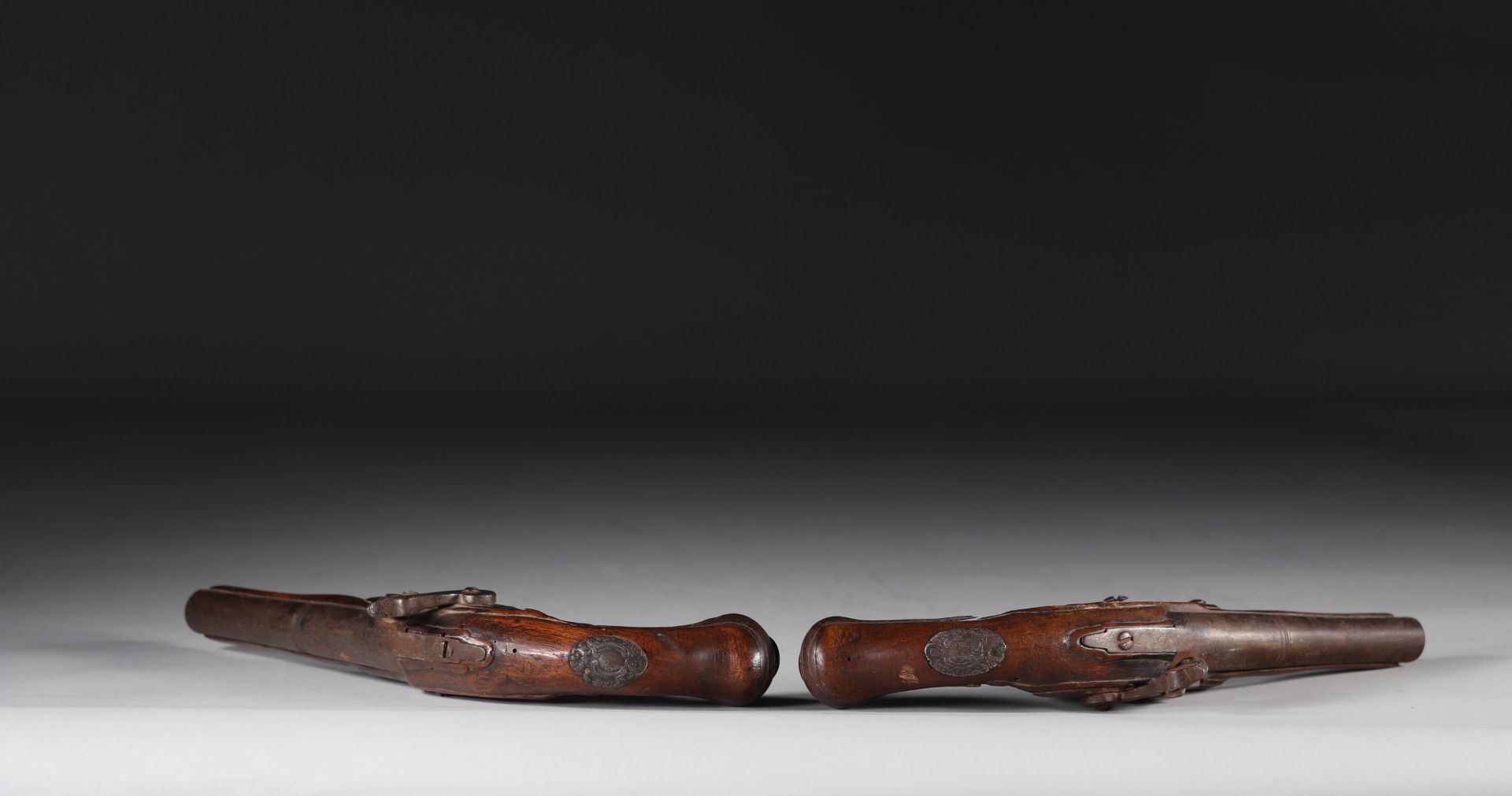 Pair of hammer guns, early 19th C. - Image 3 of 3