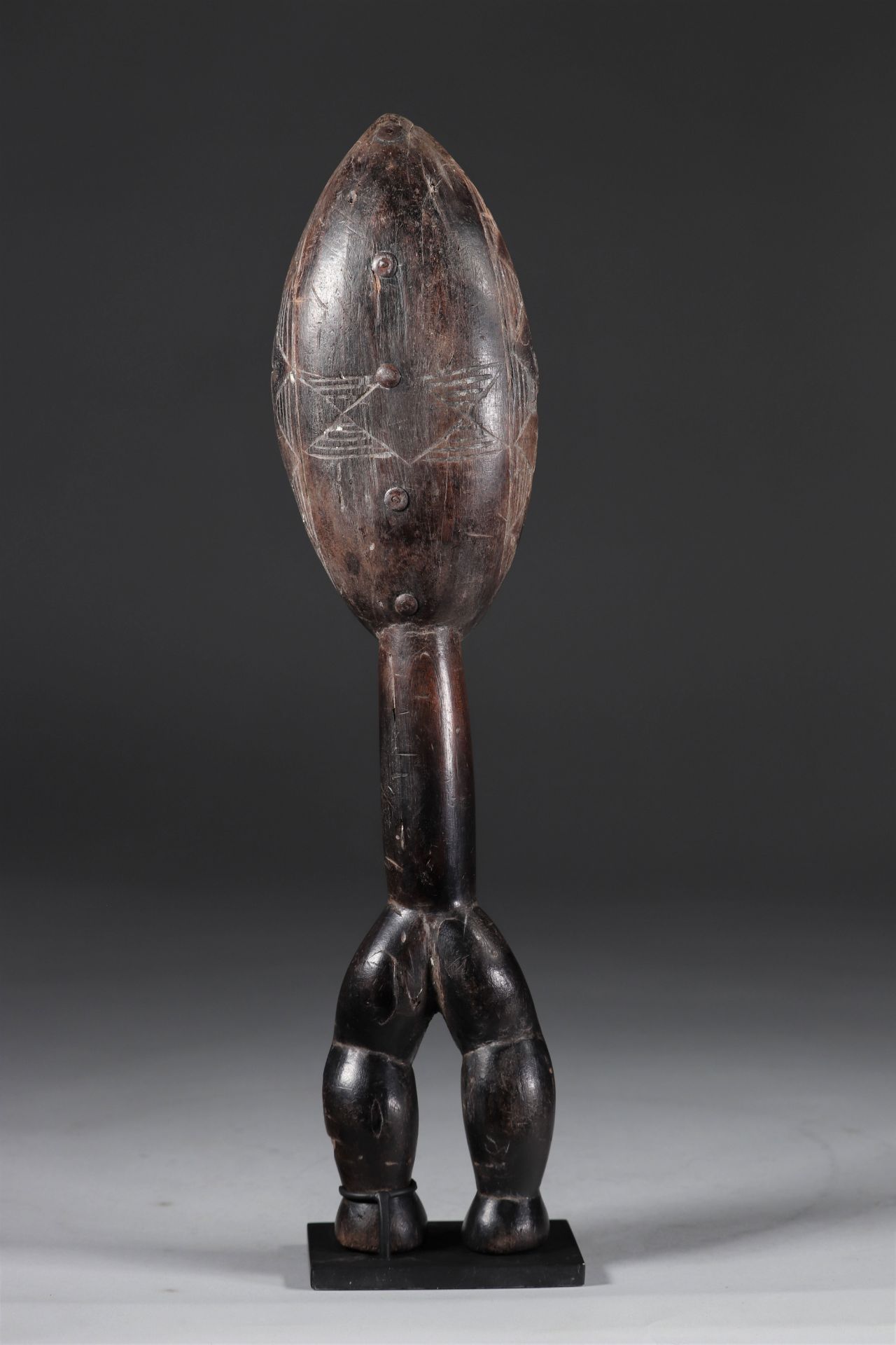 Ceremonial spoon Dan early 20th century beautiful patina - private collection Belgium - Image 4 of 6