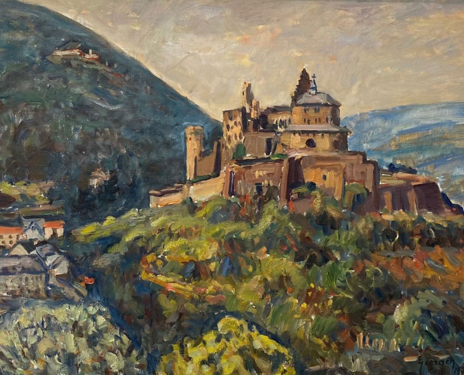 Edmond GOERGEN Luxembourg "view of the castle"