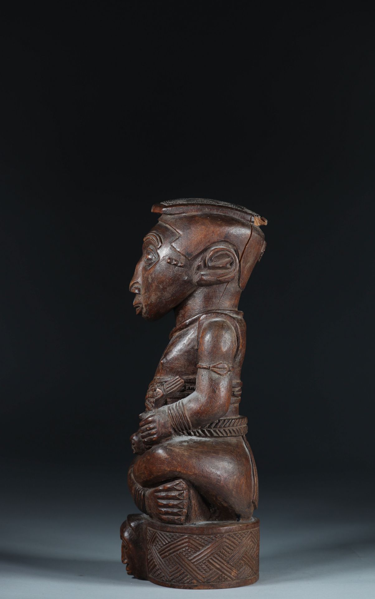 King Kuba in carved wood Congo 20th - Bild 4 aus 4