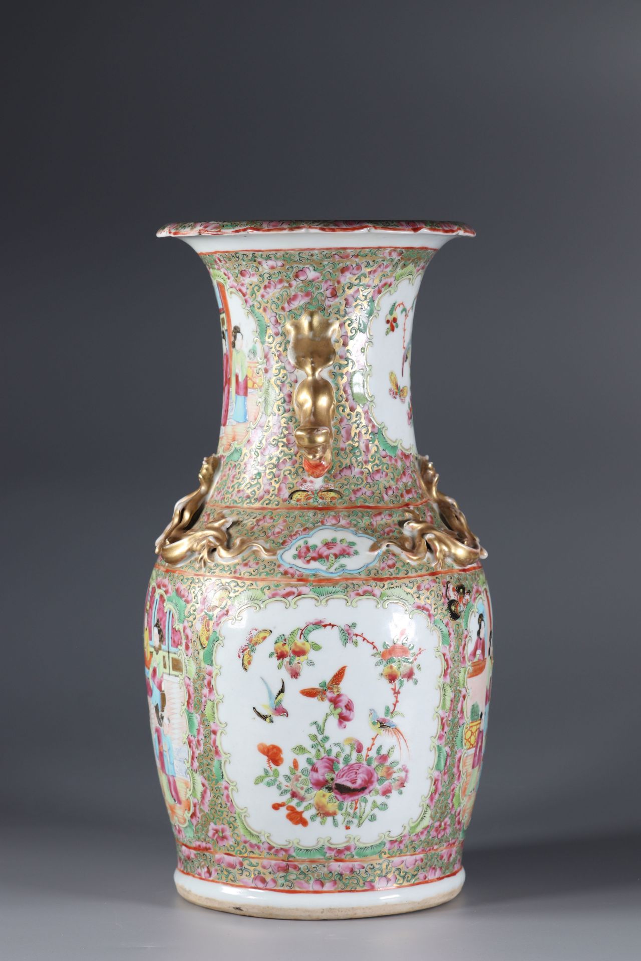 China Canton porcelain vase - Image 4 of 5