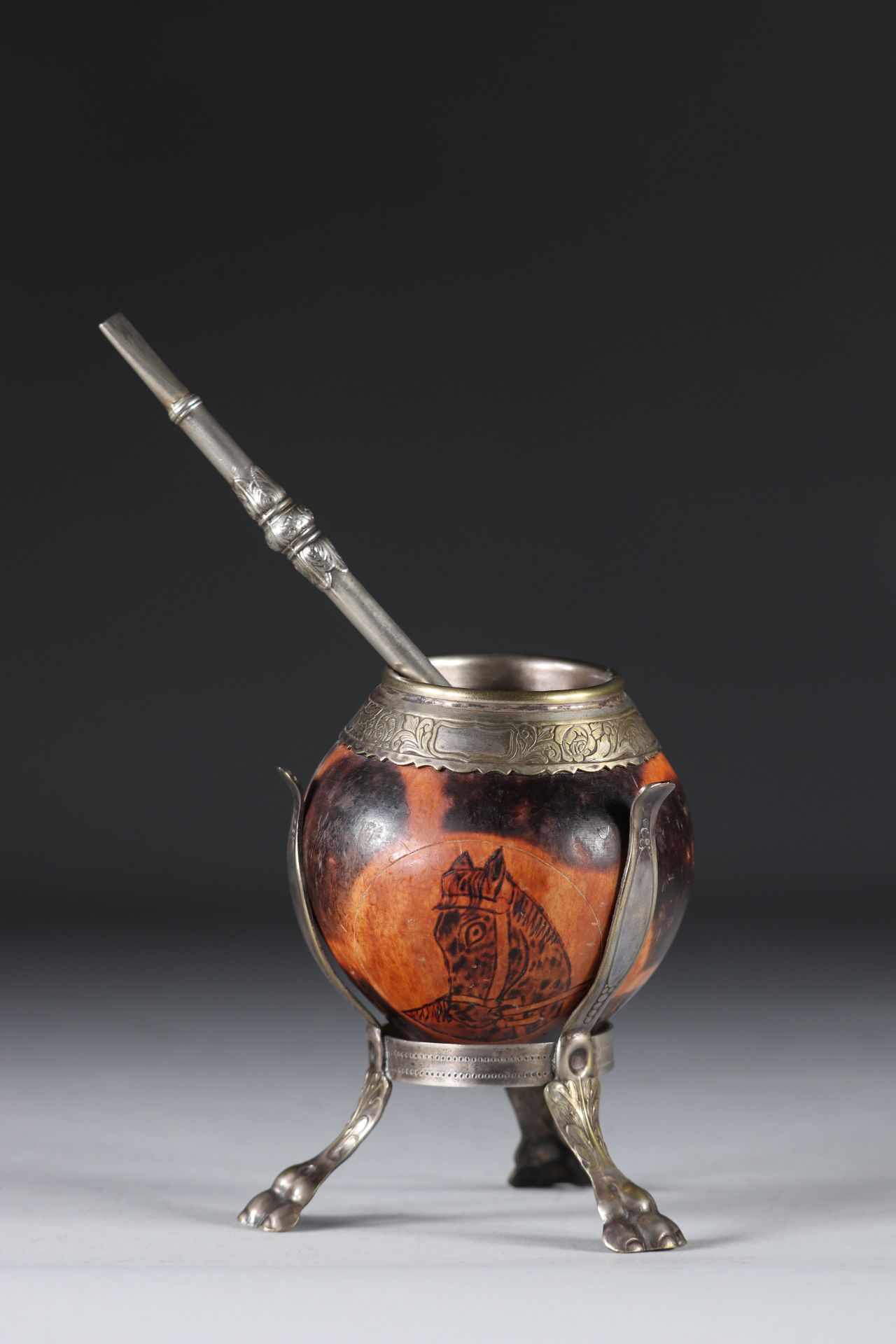 Coconut silver mount circa 1900