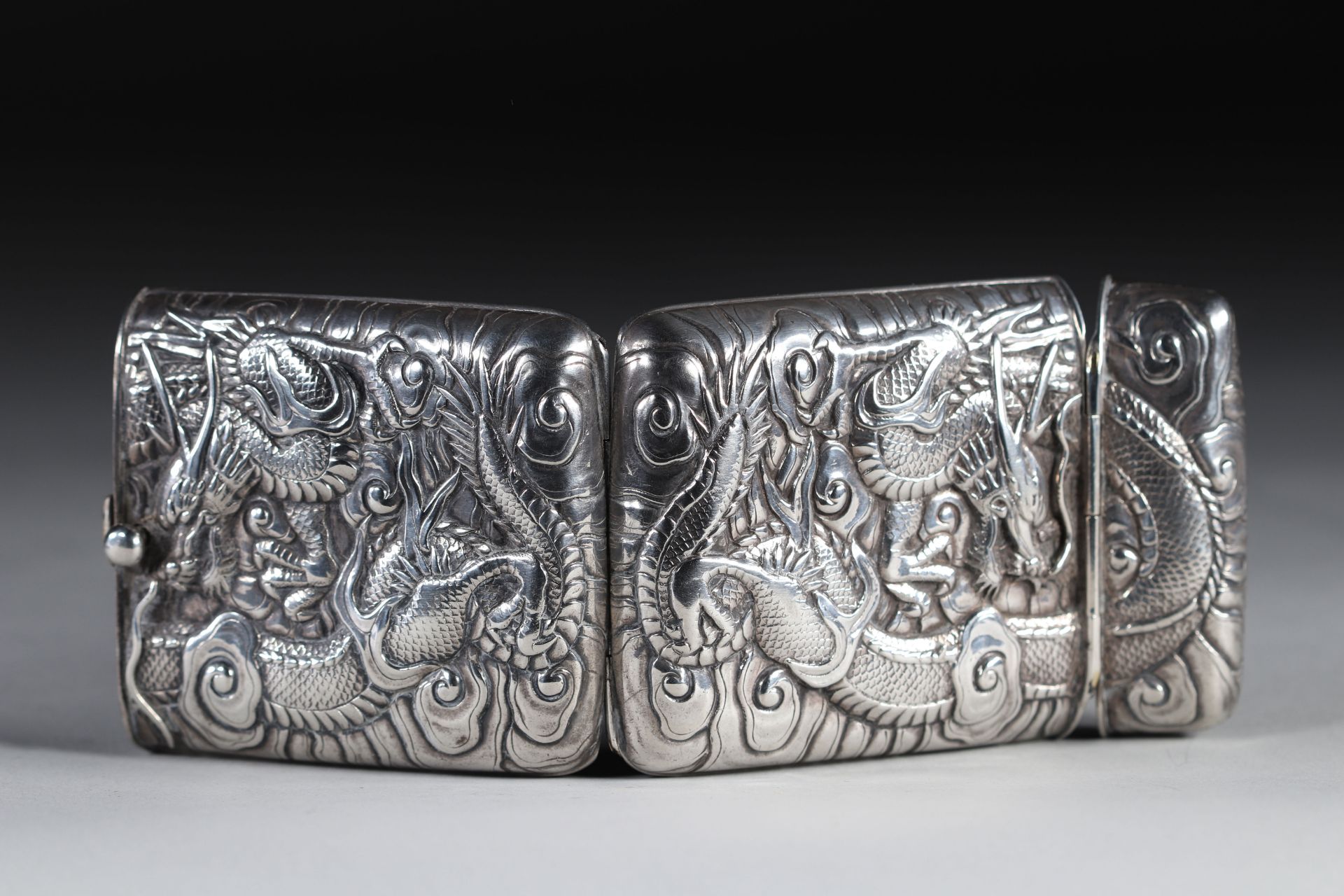 silver cigarette box, Japan circa 1900. - Image 4 of 4