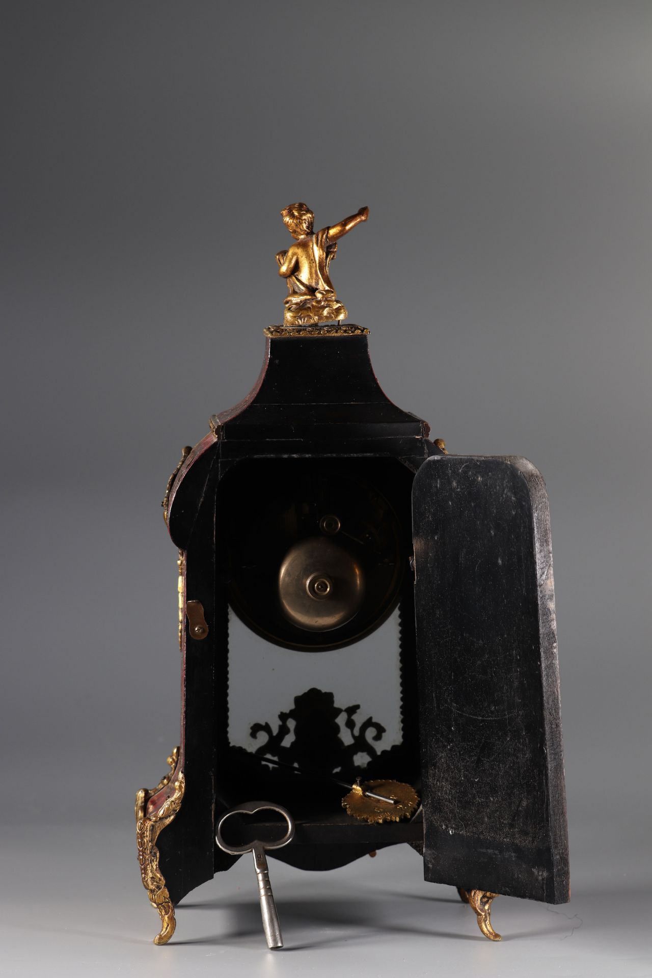 Napoleon III clock Boulle and bronze marquetry - Image 3 of 3