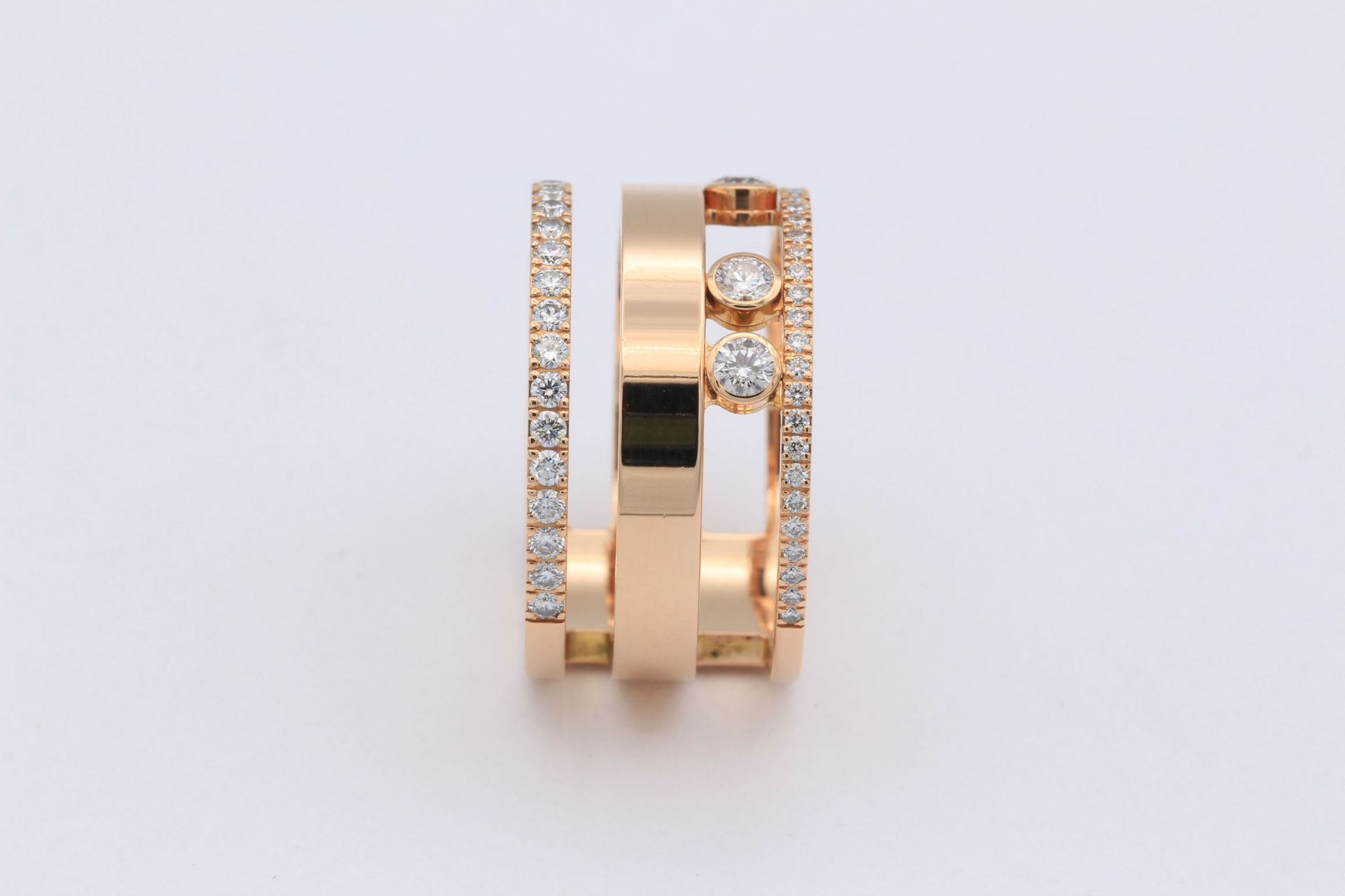 Large Romane model ring from Messika in 18K pink gold, set with 1.06K diamonds - Bild 8 aus 9