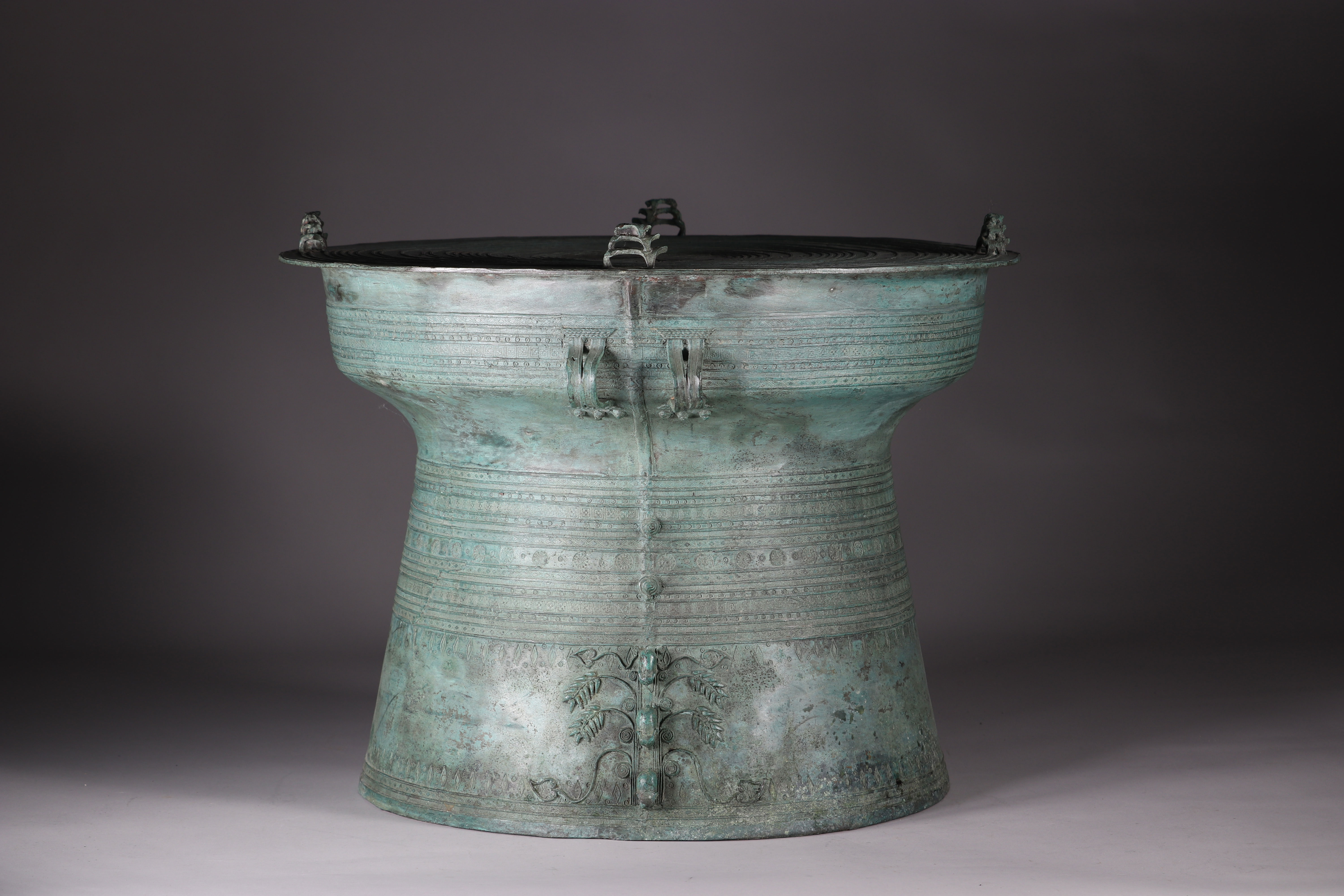 Vietnam ritual object known as bronze rain drum - Image 2 of 3