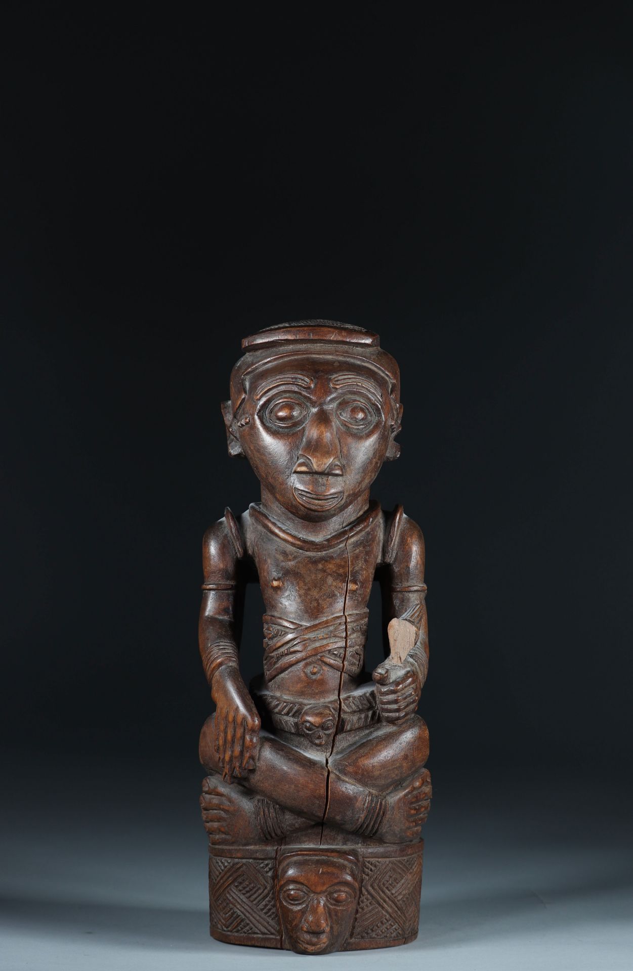 King Kuba in carved wood Congo 20th