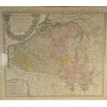 Map of Belgium "Catholicum Decem Provincia" 1747 by Tob Maiero