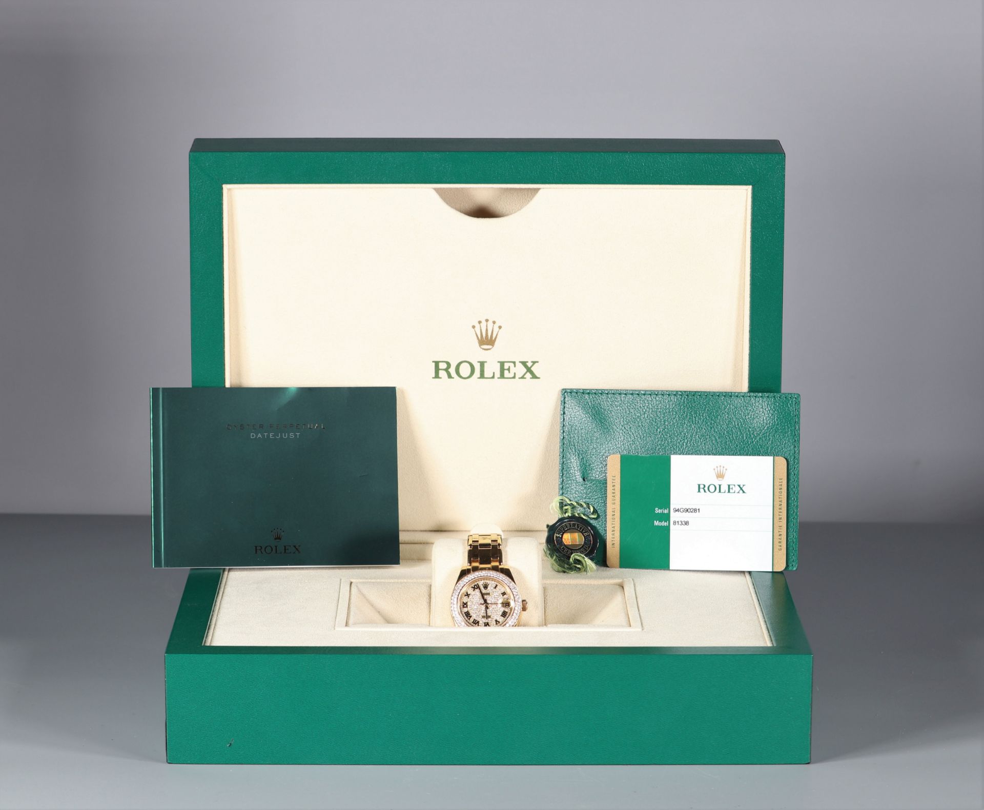 ROLEX Lady DateJust Magnificent ROLEX lady's watch, case and bracelet all 18K yellow gold, bezel set - Image 4 of 8
