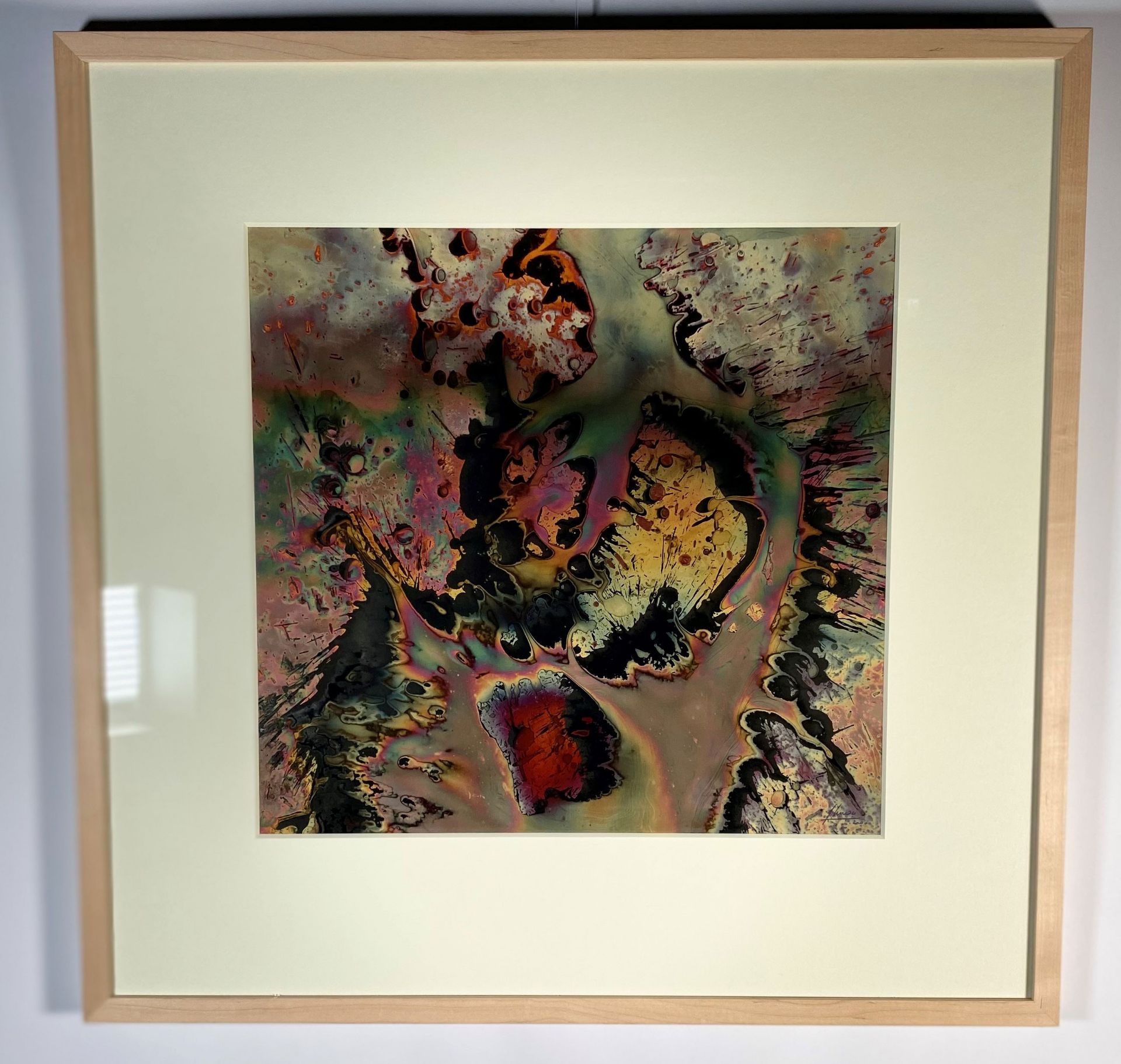 Arthur Unger works on "volcanic" copper foil - Image 2 of 2