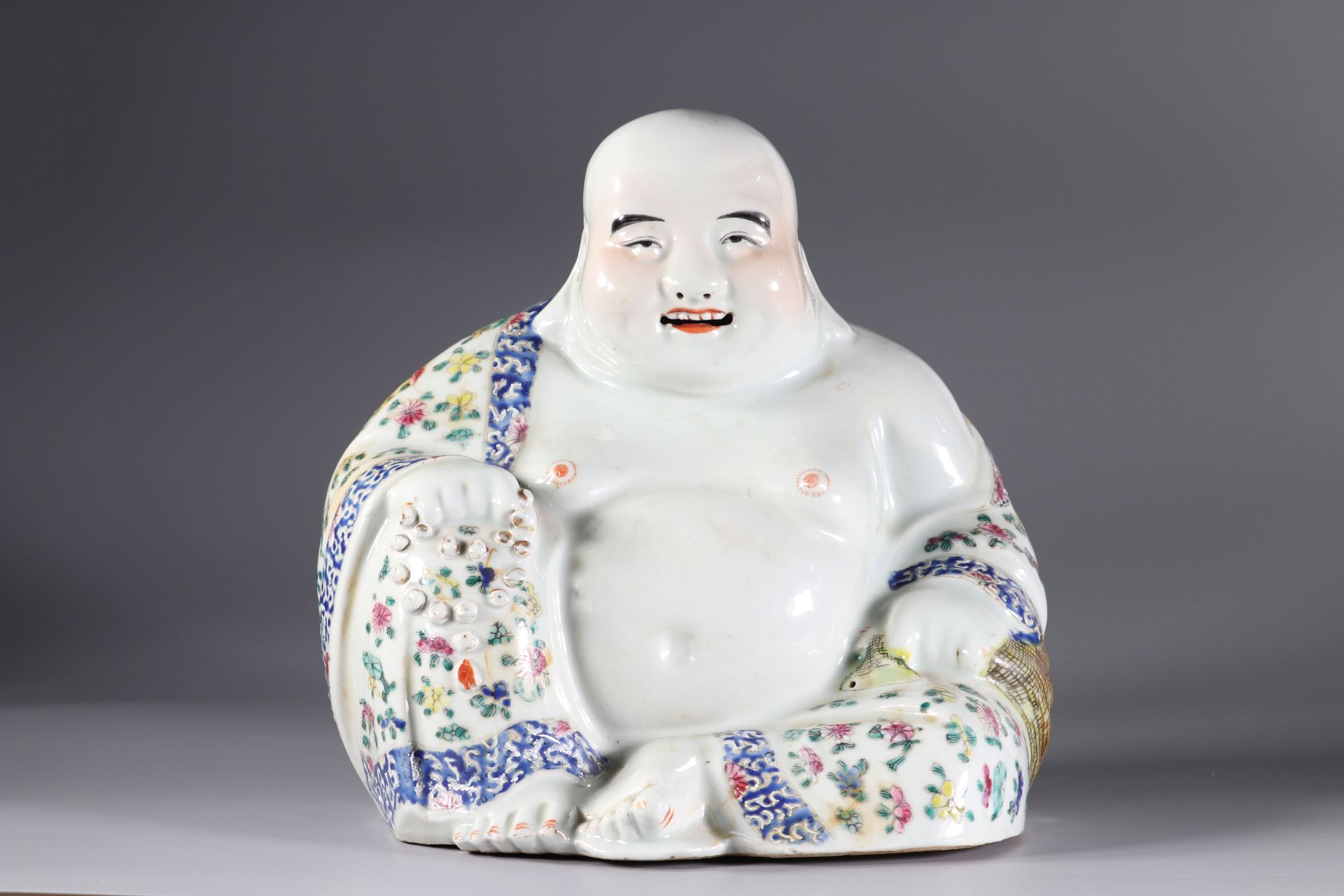 China famille rose porcelain buddha mark under the piece