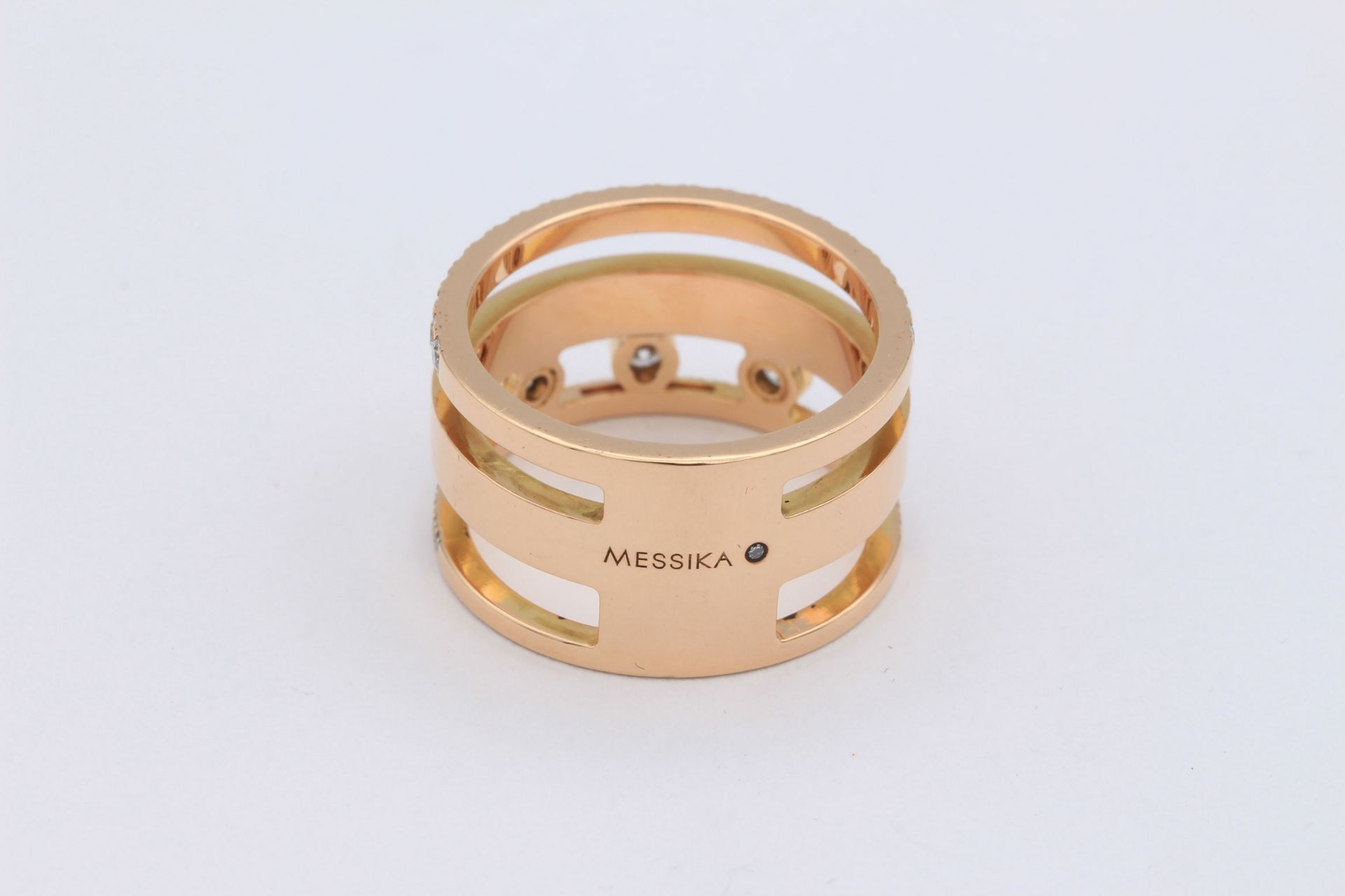 Large Romane model ring from Messika in 18K pink gold, set with 1.06K diamonds - Bild 5 aus 9