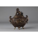 Bronze perfume burner, XIXth Japan.