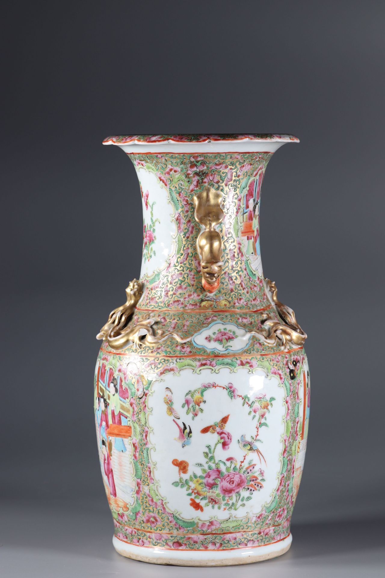 China Canton porcelain vase - Image 2 of 5