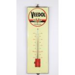 VEEDOL Motor Oil enamel thermometer 1954