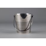 Christofle and Luc Lanel, ripple model silver metal ice bucket, France circa 1930