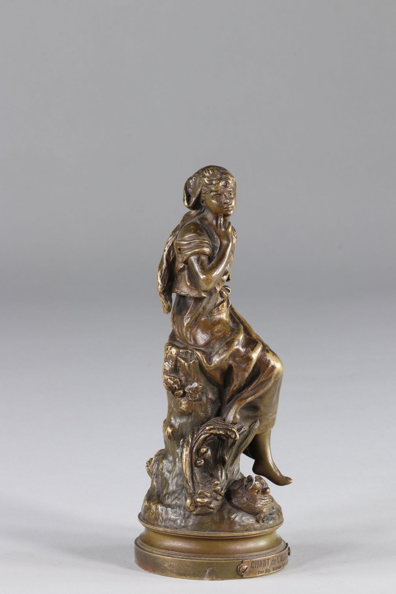 inspired by Hippolyte François Moreau "song of the Lark" bronze - Image 2 of 4