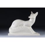Cracked earthenware statue "the fox"