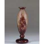 French glass acid cleared vase