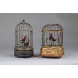 Mechanical songbird cage (set of 2)
