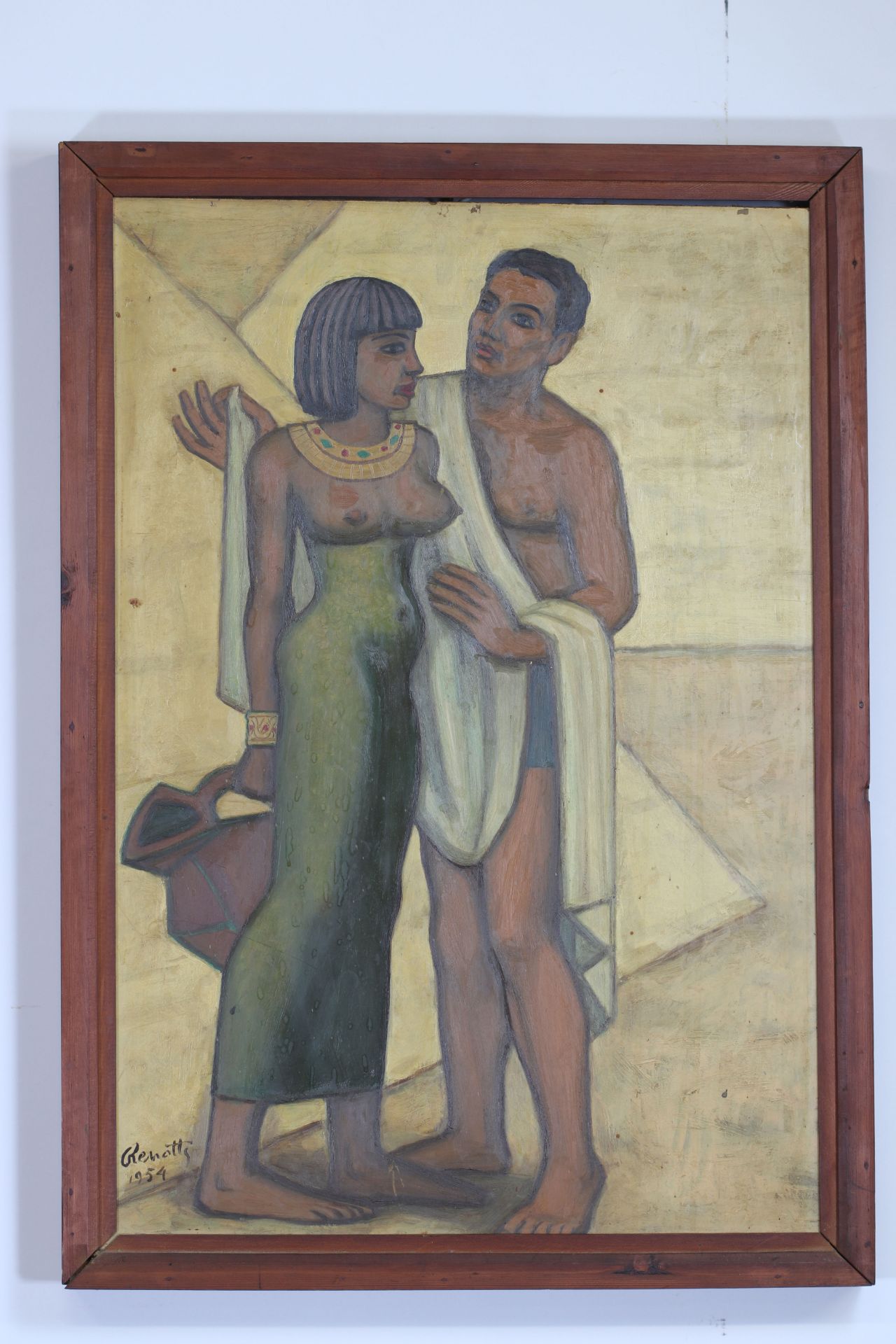 Paul RENOTTE (1906-1966) oil on zinc"Egypt" - Image 2 of 2