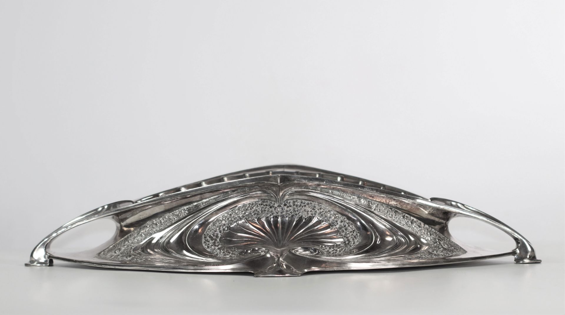 Art Nouveau silver-plated planter, probably WMF, Germany, circa 1900