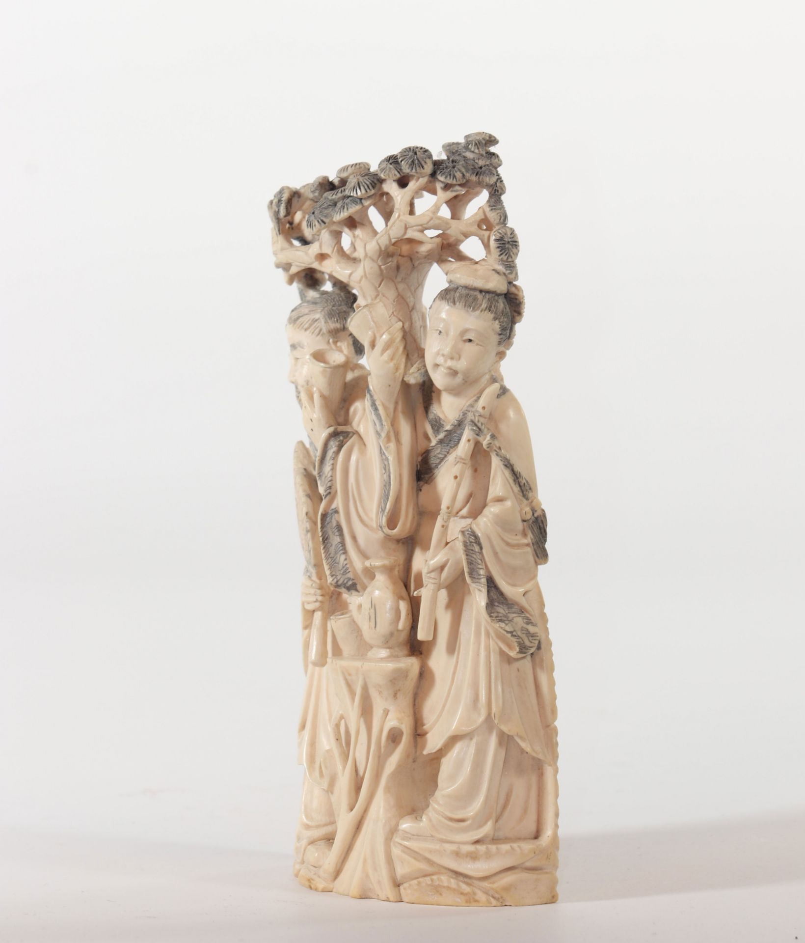 China sculpture of 3 figures early 20th century - Image 3 of 4