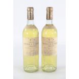 2 bottles of Château Laville Haut-Brion 1977 White Bordeaux Graves