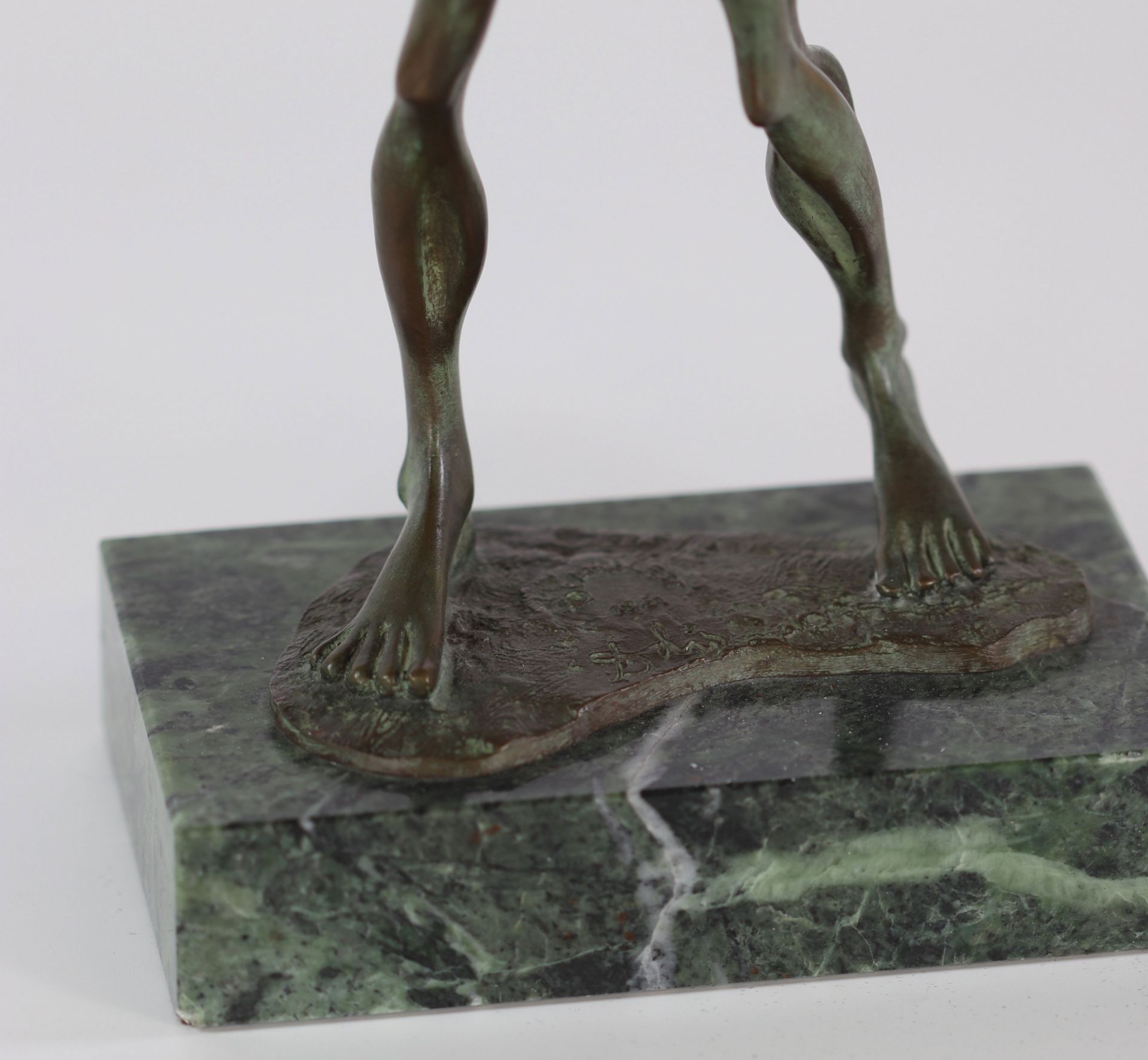 Salvador Dali Homage to Newton 1981 Bronze sculpture with green patina Signed"Dali Dated 1981 Number - Image 5 of 6