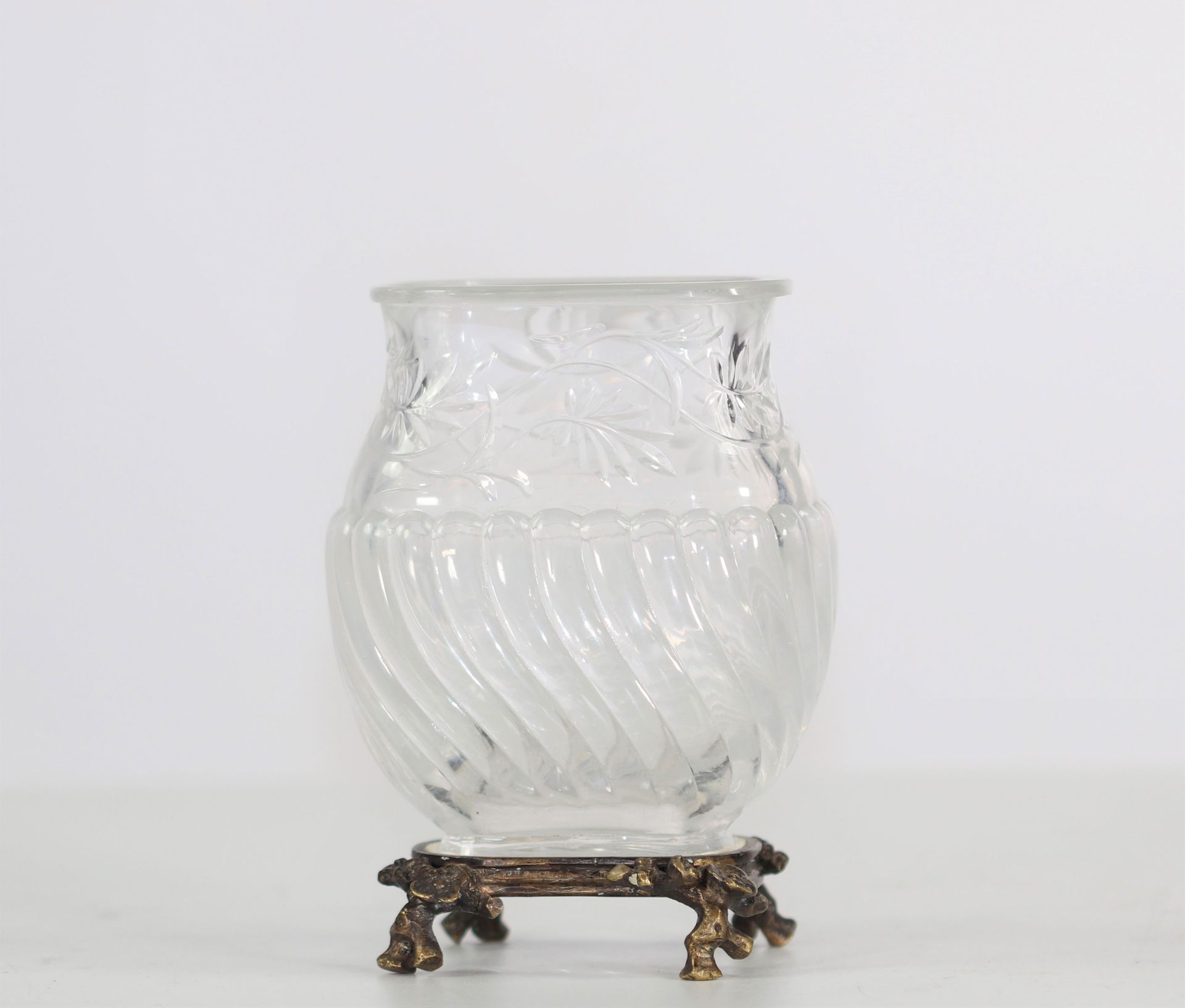 Baccarat, Arabian crystal vase, bronze mount, France, circa 1880 (Crystal staircase)