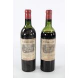 2 Bottles Bordeaux Pauillac Chateau Lafite Rothschild 1er-Grand-Cru Classe Red - 1955