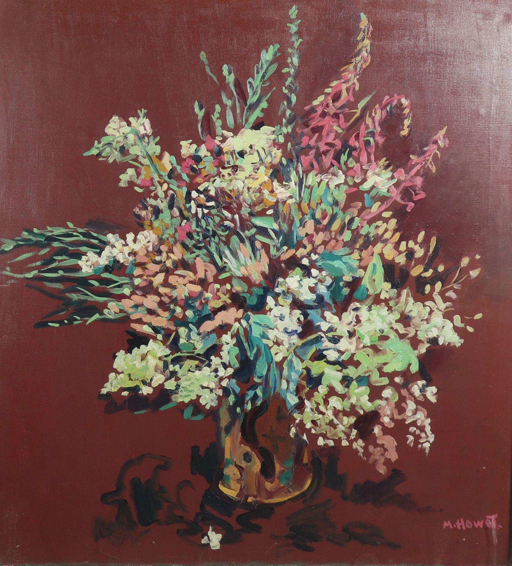 Marie HOWET (1897-1984) Large oil painting"bouquet of flowers"