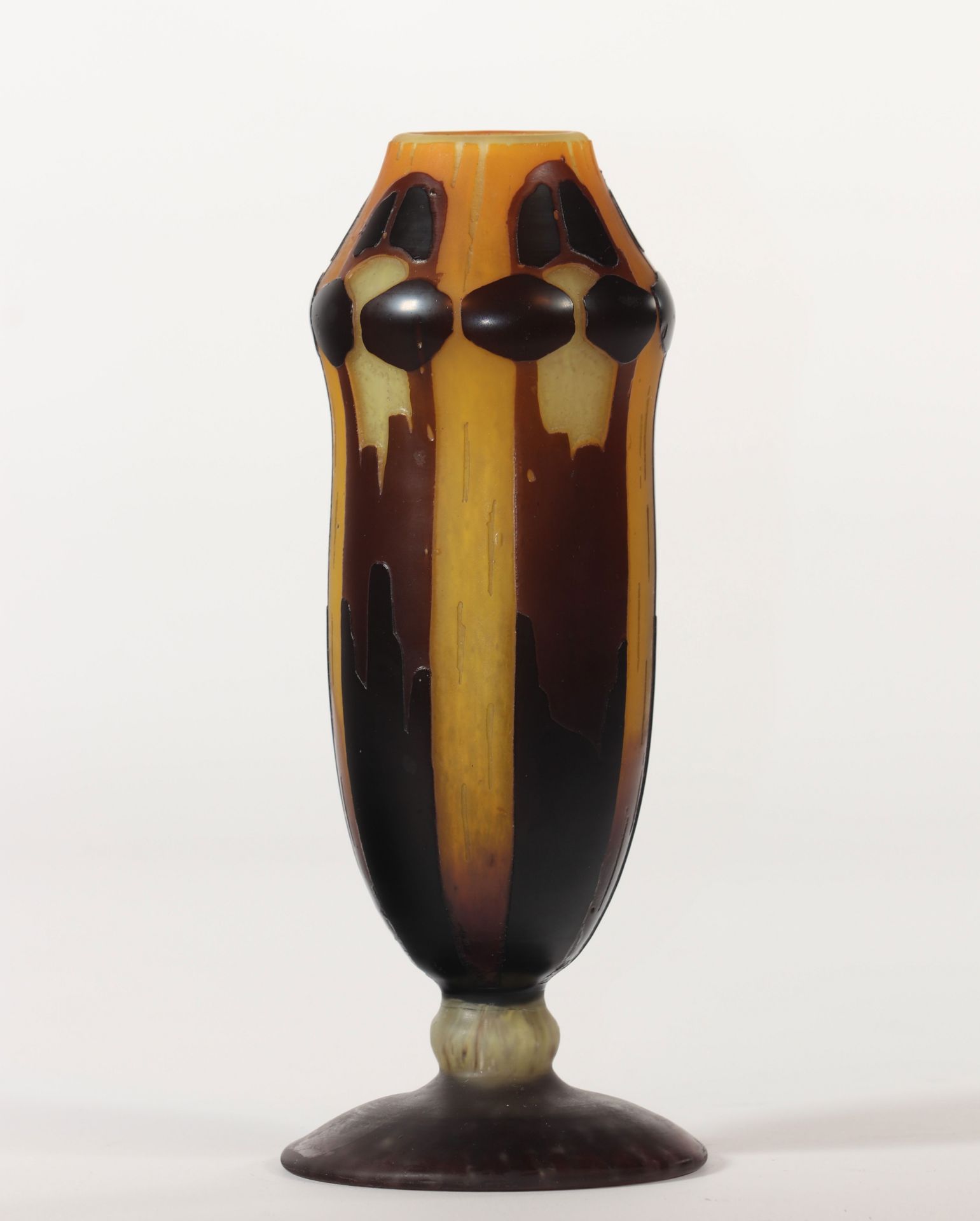 Schneider Art Deco free standing vase with acid - Image 2 of 3