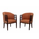 Leon SNEYERS (1877-1949) pair of armchairs