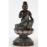 Asia Buddha in cloisonne bronze 18th