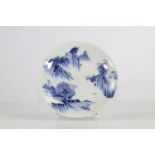 blanc bleu Plate porcelain, Japan XIXth.