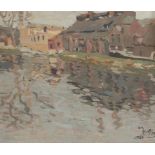 Emmanuel MEURIS (1894-1969) oil on panel"landscape" signed and dated 1920