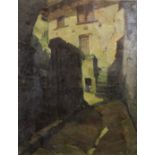 Camille BARTHELEMY (1890-1961) Large oil painting"Ruelle a SAint-Côme Aveyron" catalogiue Raisonne