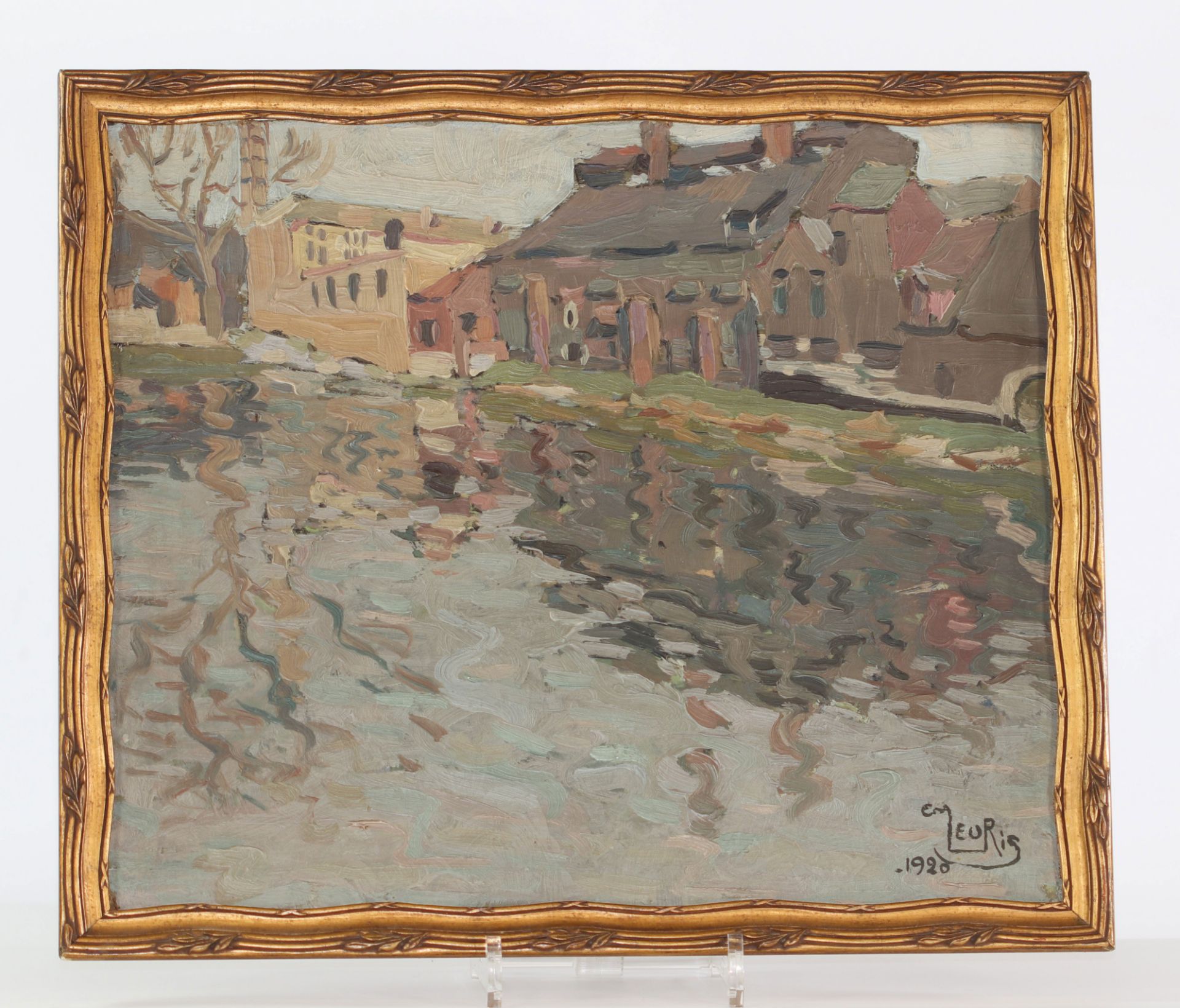 Emmanuel MEURIS (1894-1969) oil on panel"landscape" signed and dated 1920 - Image 2 of 2