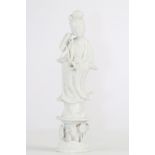 White Chinese statue - circa 1900 - finger missing - China