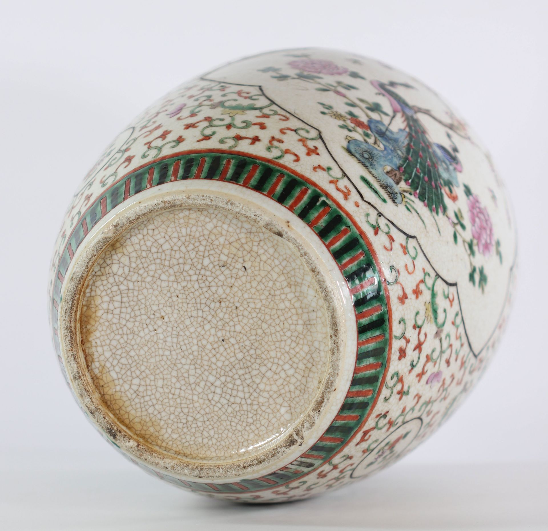 China cracked porcelain vase 19th century furniture decor - Image 5 of 5