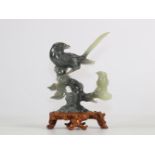 China jade sculpture carved of birds