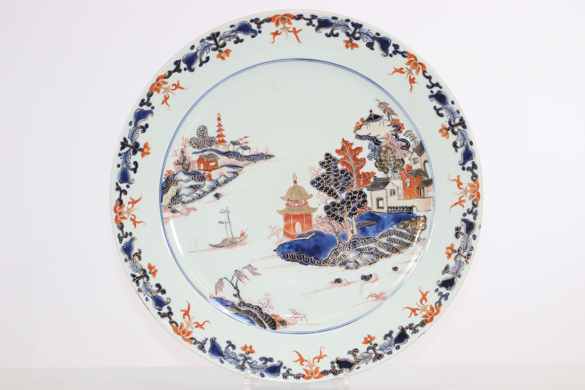 China large dish with 18th Imari decoration