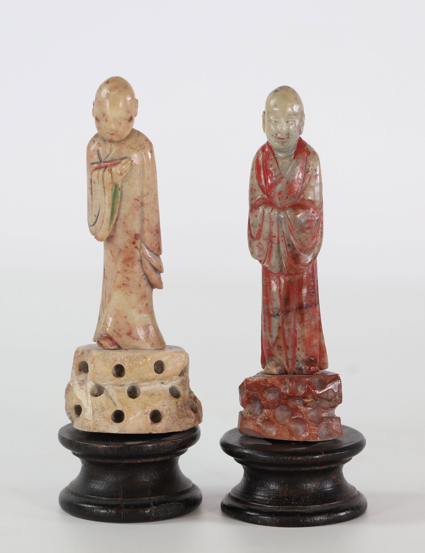 China lot of 4 stone sculptures Qing period - Image 2 of 3