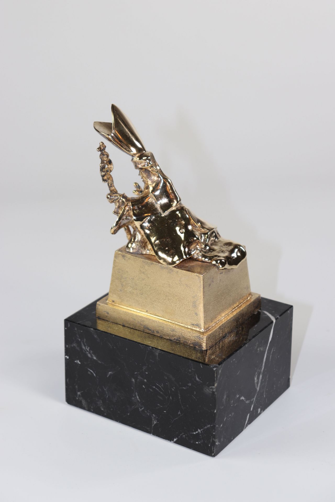Salvador Dali"Saint Narcissus of the Flies" Proof in gilded bronze with 24 carat fine gold represent - Image 7 of 9