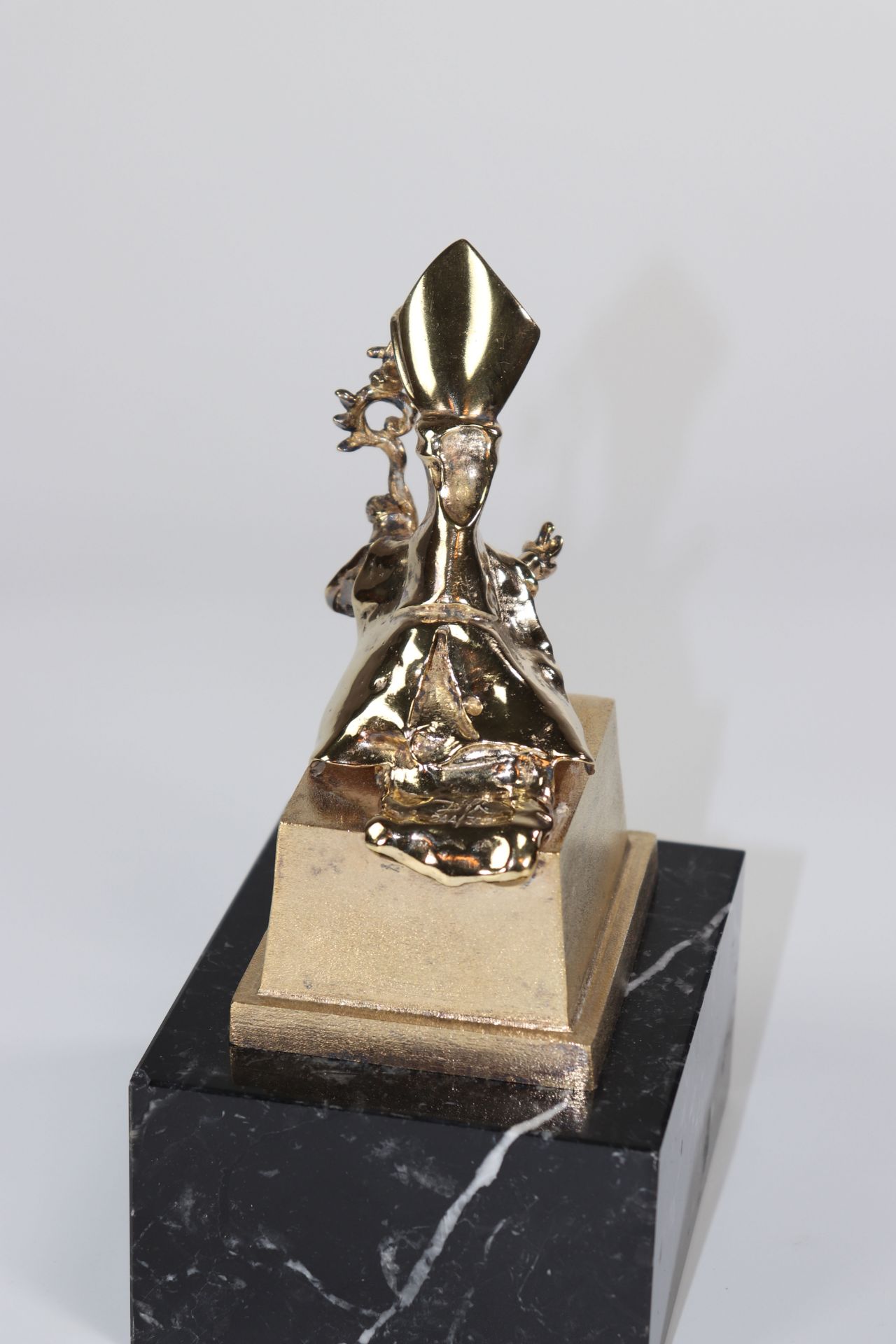 Salvador Dali"Saint Narcissus of the Flies" Proof in gilded bronze with 24 carat fine gold represent - Image 5 of 9