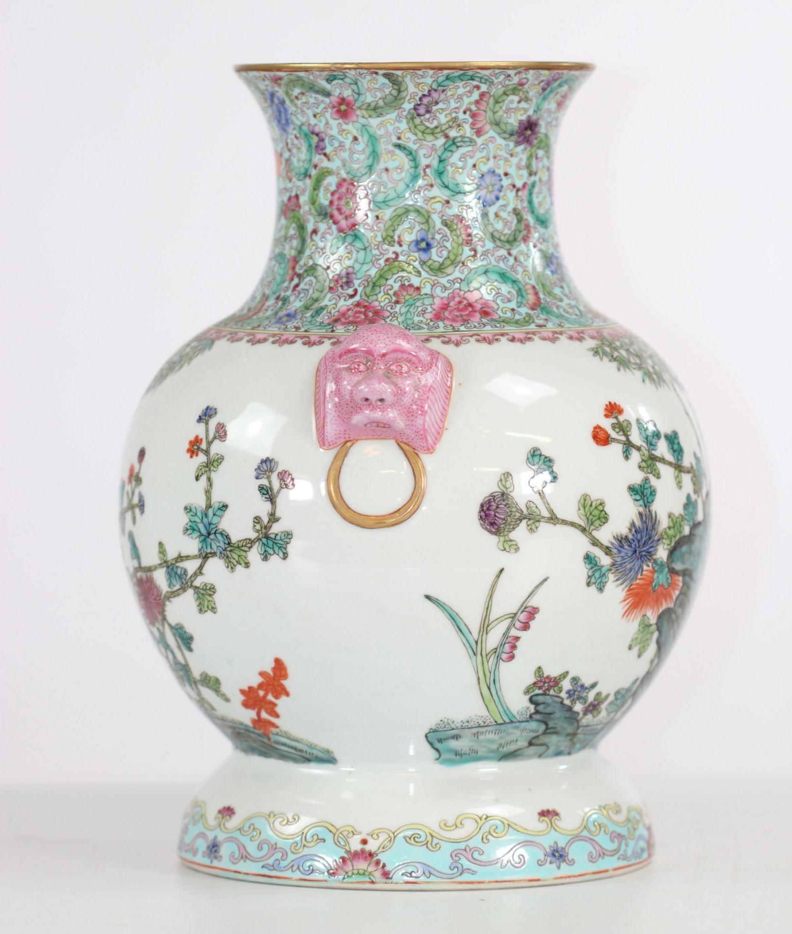 China porcelain vase decorated with quail republic period mark under the piece - Image 2 of 5
